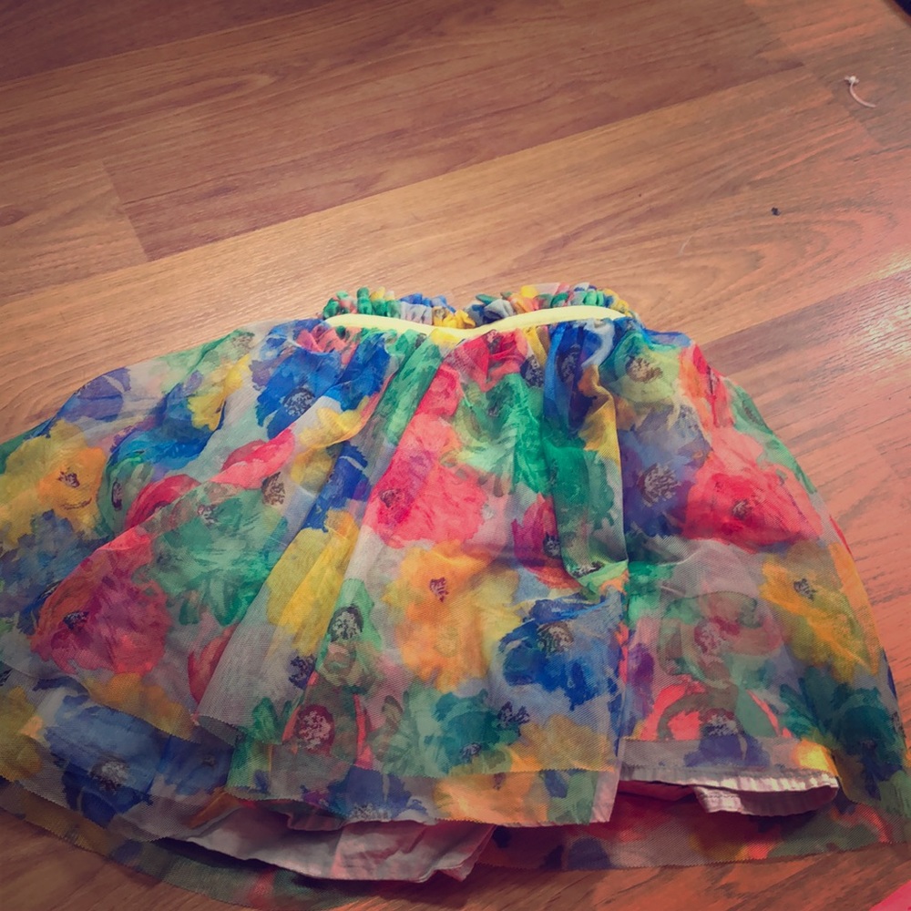 Rainbow flower dress up skirt
